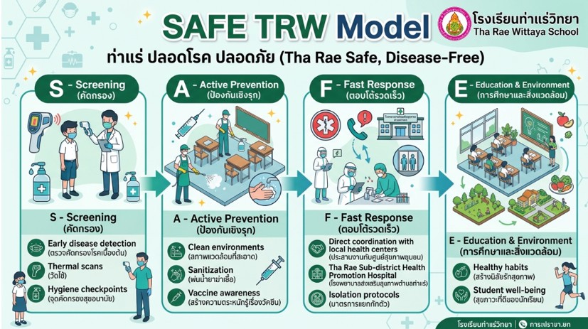 นวัตกรรม “ท่าแร่ปลอดภัย  ห่างไกลโรค ด้วย SAFE TRW Model”